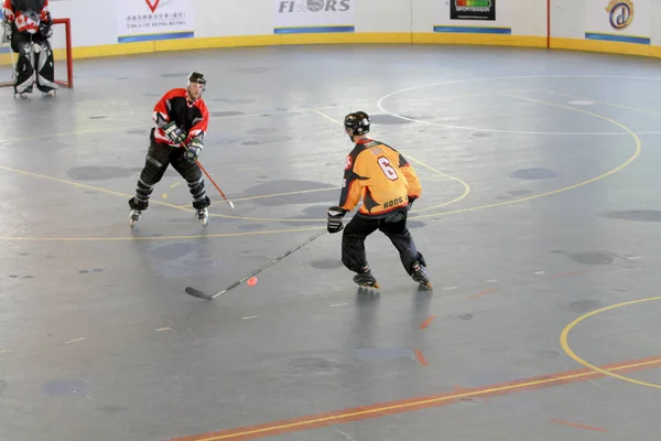 Partido de hockey de campo en 2009 hk invierno — Foto de Stock