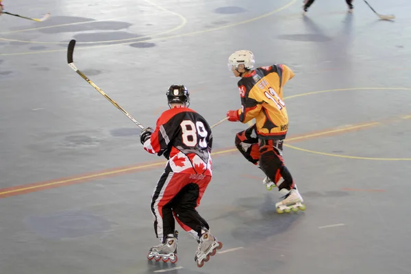 Partido de hockey de campo en 2009 hk invierno — Foto de Stock