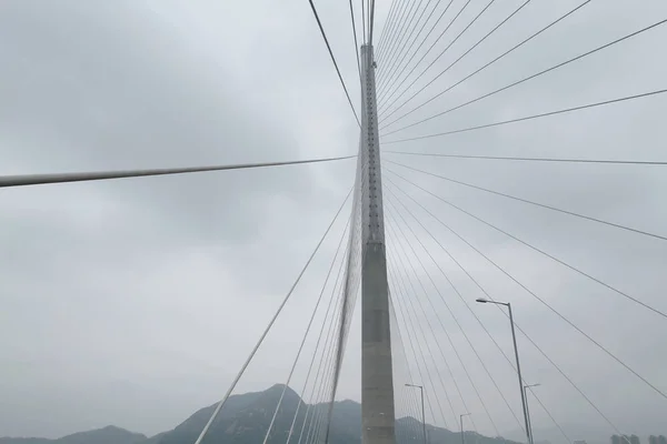 Um dia de lançamento da ponte Stonecutter em HK — Fotografia de Stock