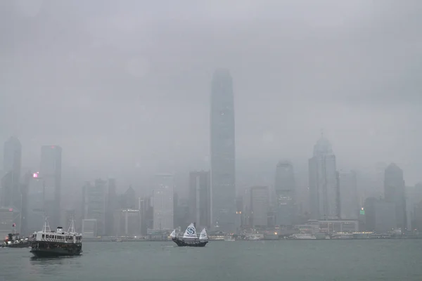 香港のストーンカッター橋打ち上げ日 — ストック写真