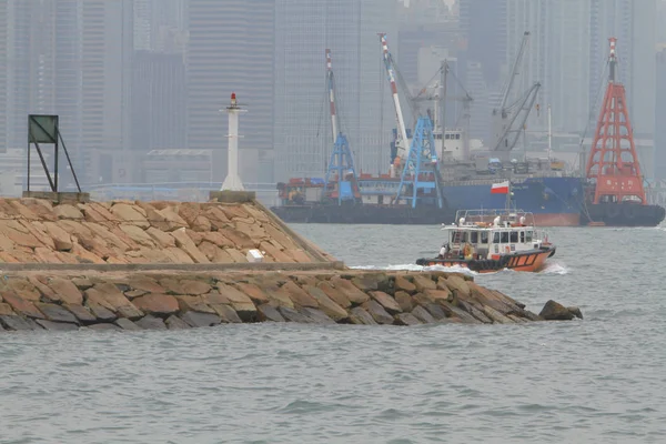Puerto de Victoria, Hong Kong, en el verano de 2009 — Foto de Stock