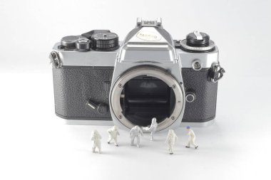 eğlenceli bir rakam Ve Kamera. Makro Fotoğraf