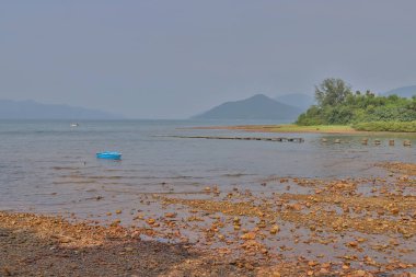 Hong Kong'daki Nai Chung Çakıl Plajı 