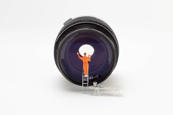 Il mini di figura cancella la lente — Foto Stock