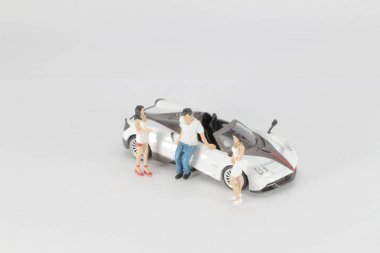 arabada Seksi çift mini. Lüks yaşam.