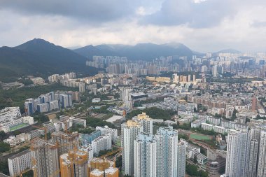 14 Eylül 2019 Garden Hill'den Sham Shui Po Bölgesi görünümü