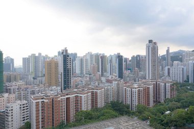 Sham Shui Po , hong kong 14 Eylül 2019 panoramik çekim