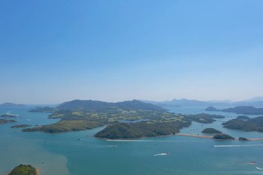 Kau Sai Chau Kamu Golf Sahası üst görünümü