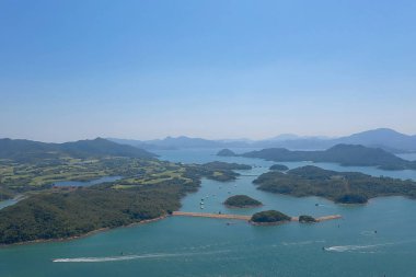 Kau Sai Chau Kamu Golf Sahası üst görünümü