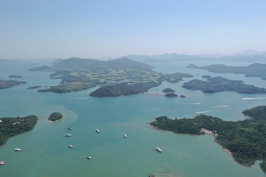 Kau Sai Chau Kamu Golf Sahası üst görünümü