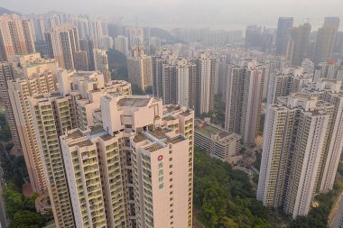 Sau Mau Ping'de barınma. hong kong 29 eylül 2019