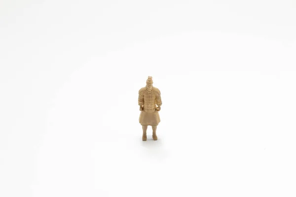 Ein mini der figur qin-dynastie terrakotta-armee, xian (sian), porzellan — Stockfoto