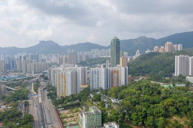 7 Ekim 2019, Kwun Tong yolunun üst yolu. 