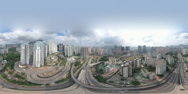 7 Ekim 2019. Hong Kong 'da Kwun Tong Bölgesi. 