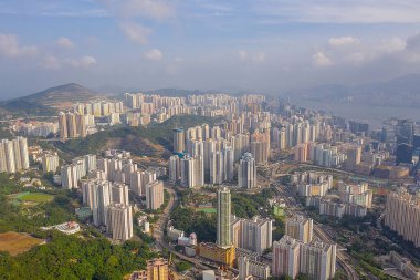 7 Ekim 2019. Hong Kong 'da Kwun Tong Bölgesi. 