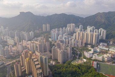 7 Ekim 2019 Hong Kong 'daki Wong Tai sin bölgesi. 