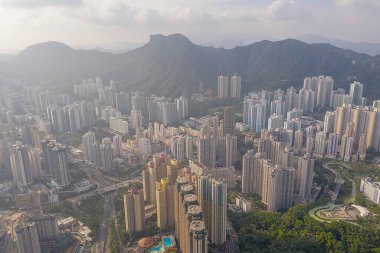 7 Ekim 2019 Hong Kong 'daki Wong Tai sin bölgesi. 