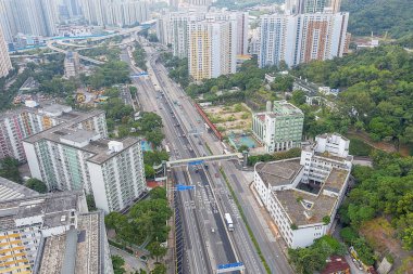 7 Ekim 2019, Kwun Tong yolunun üst yolu. 