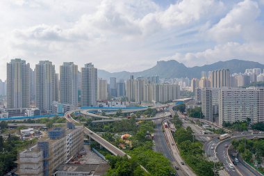 7 Ekim 2019, Kwun Tong yolunun üst yolu. 