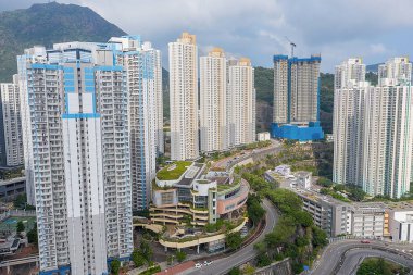 7 Ekim 2019. Hong Kong 'da Kwun Tong Bölgesi. 