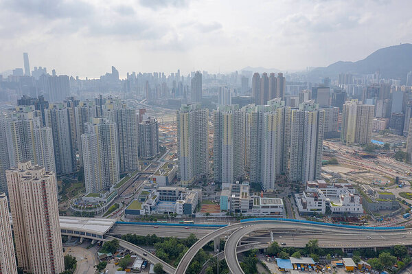 7 Oct 2019 Aerial view of east kowloon Hong Kong city