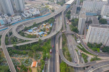 7 Ekim 2019, Kwun Tong yolunun üst yolu. 
