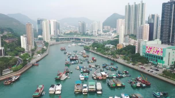 Wasserfall Bay Park Der Waterfall Bay Park Hong Kong — Stockvideo