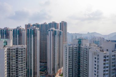 13 Ekim 2019, Tseung Kwan O, Hong Kong Hang Hau bölgesi. 