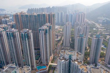 13 Ekim 2019, Tseung Kwan O, Hong Kong Hang Hau bölgesi. 