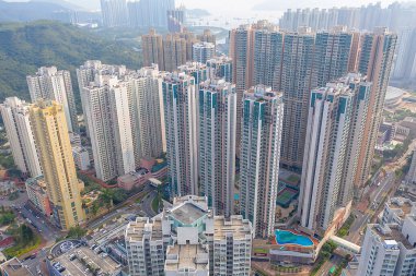 13 Ekim 2019, Tseung Kwan O, Hong Kong Hang Hau bölgesi. 