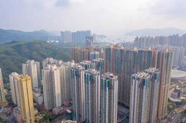 13 Ekim 2019, Tseung Kwan O, Hong Kong Hang Hau bölgesi. 