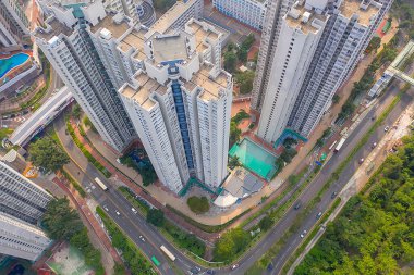 13 Ekim 2019, Tseung Kwan O, Hong Kong Hang Hau bölgesi. 