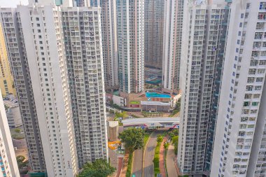 13 Ekim 2019, Tseung Kwan O, Hong Kong Hang Hau bölgesi. 