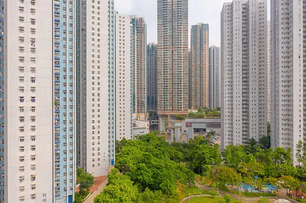 13 Out 2019, O distrito de Hang Hau em Tseung Kwan O, Hong Kong — Fotografia de Stock