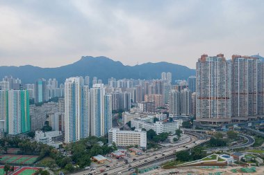 19 Ekim 2019, Kowloon City bölgesi, apartman dairesinin dışı.