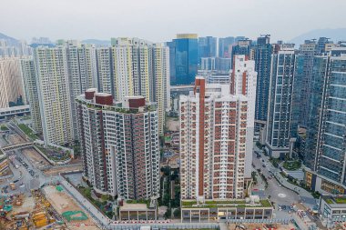 19 Ekim 2019, Kai Tak 'ta yeni daire, Kowloon şehri bölgesi.