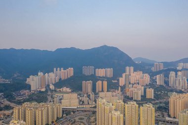 19 Ekim 2019, Doğu Kowloon manzaralı Kowloon şehri bölgesi.