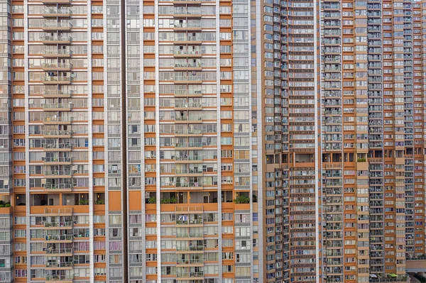 19 oct. 2019, kowloon city district, une façade d'immeuble d'appartements — Photo