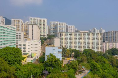 12 Ekim 2019, Wah Fu Hong Kong, Hong Kong 'un güneyinde. 