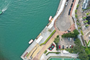 12 Ekim 2019, Hong Kong 'daki Aberdeen gezinti güvertesinin üst katı.