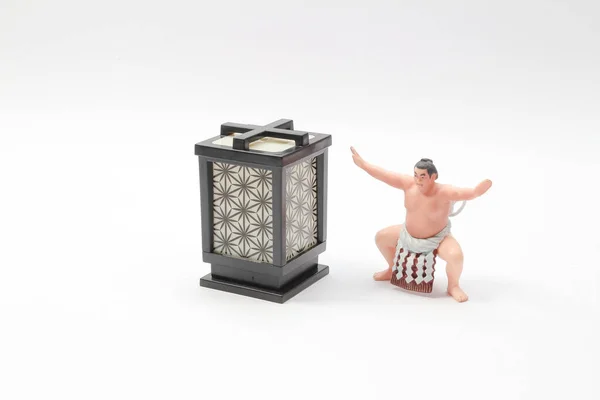 Japansk Sumo Staty Traditionell Ung Sumo Utövare Staty — Stockfoto