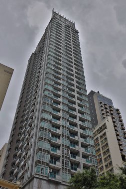 Wan chai, Hong Kong 31 Mayıs 2020 'deki yeni modern yerleşim yeri. 