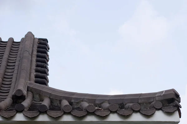 Telhado Telha Arquitetura Tradicional Chinês Residências Março 2007 — Fotografia de Stock