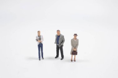 Gemideki küçük işletme figürünün grubu