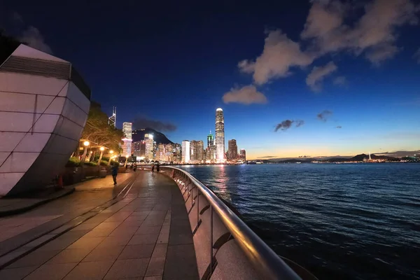 Wan Chai Waterfront Promenade Hong Kong June 2020 — Stock Photo, Image