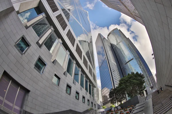 Edificio Rascacielos Oficinas Moderno Hong Kong Junio 2020 —  Fotos de Stock