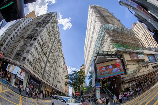 Zeer Druk Winkelgebied Van Causeway Bay Juni 2020 — Stockfoto