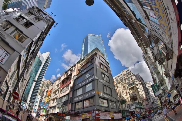 Junho 2020 Distrito Comercial Muito Lotado Causeway Bay — Fotografia de Stock