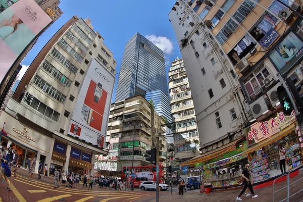 Juni 2020 Taxi Straat Dichtbij Times Square Causeway Bay — Stockfoto