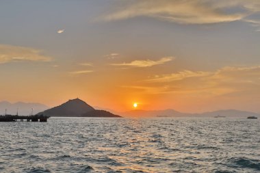 Kennedy Town, Belcher Körfezi, Hong Kong29 Nisan 2020 